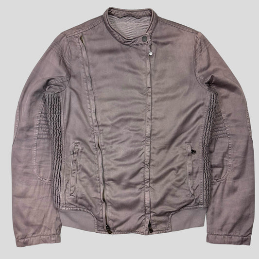 Puma x Neil Barrett 96 Hours Dusty Purple Cotton Moto Jacket - S/M