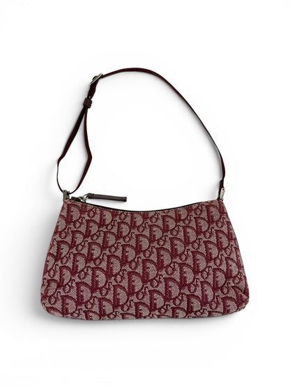 2011 Christian Dior Bordeaux Red Monogram Shoulder Bag | O/S, Multicoloured