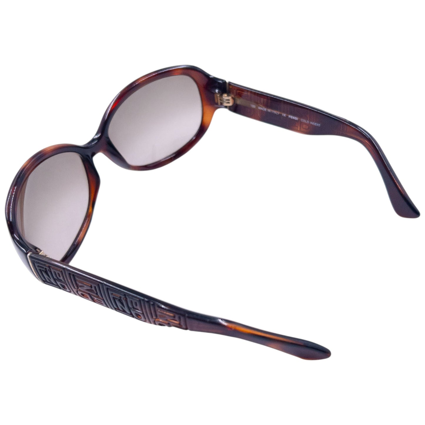 Vintage Fendi Embossed Monogram Tortoise Shell Sunglasses