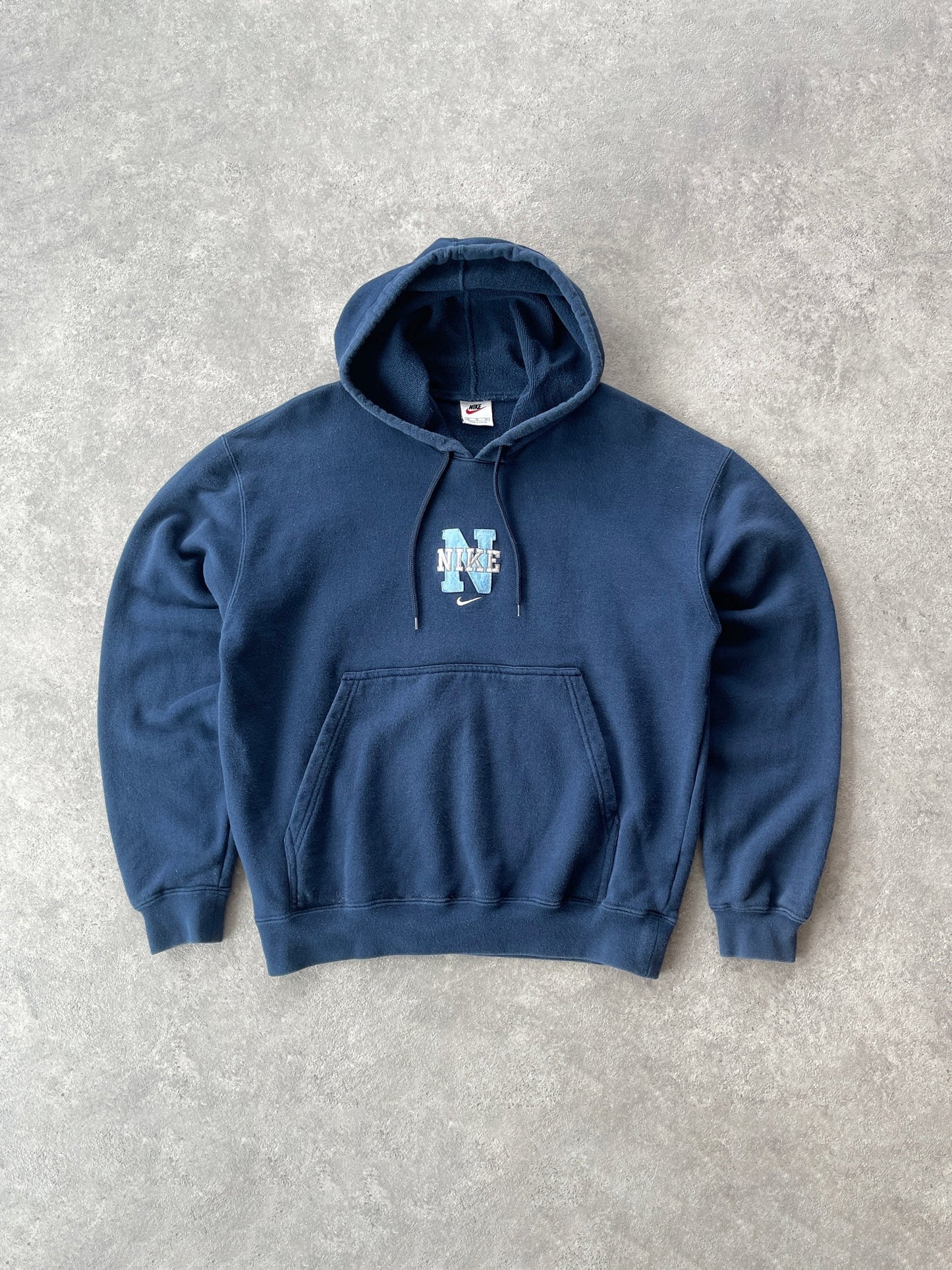 nike 1990s heavyweight embroidered spellout logo hoodie (l) | Default Title, Multicoloured