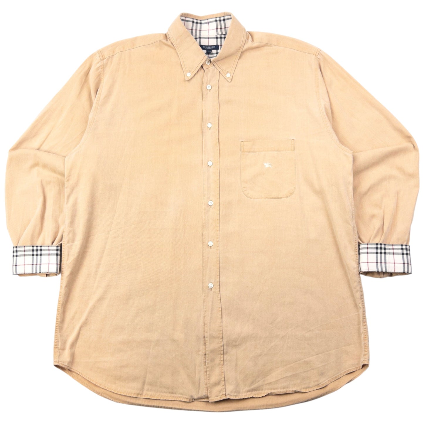 Vintage 2000s Burberry Nova Check Cuff Long Sleeve Button Up Shirt Size XL