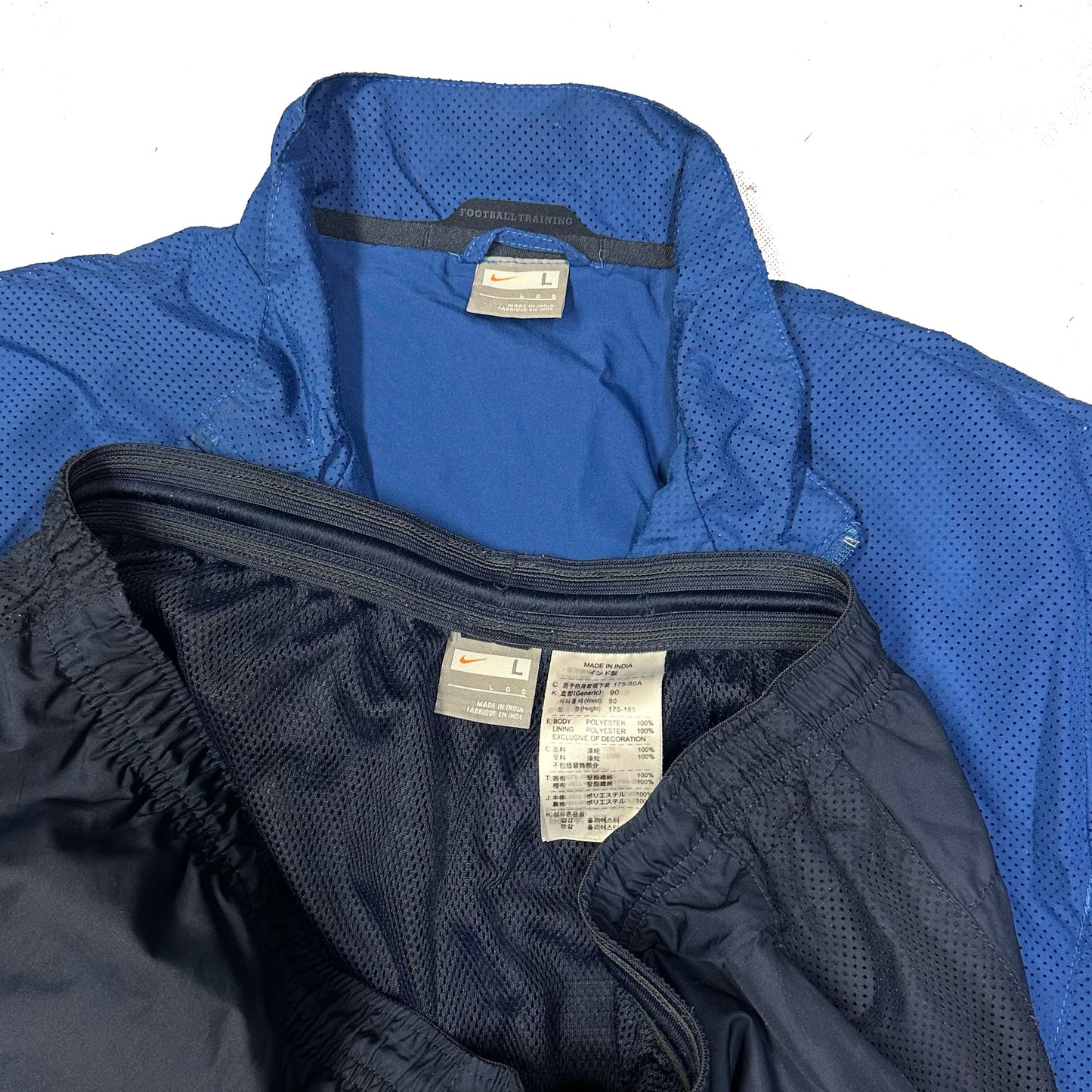 Nike Barcelona 2009/10 Tracksuit In Blue & Navy ( L )