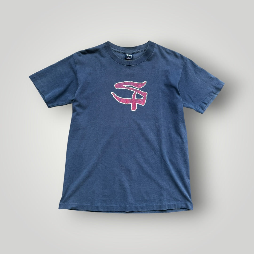 90s Stüssy Single Stitch Made in USA Graphic T-Shirt M | O/S, Blue