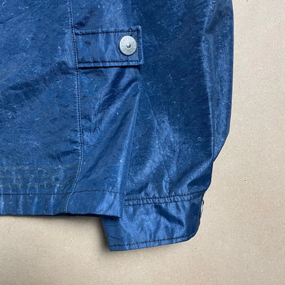 S/S 2002 Sapphire Blue Laminated Webbing 2 Biker Jacket