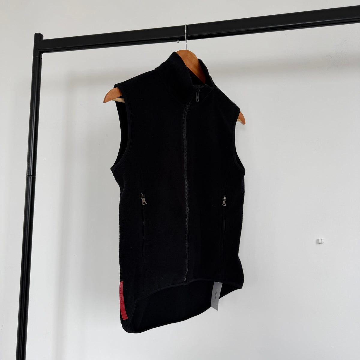 ss2000 prada sport fleece gilet | O/S, Red