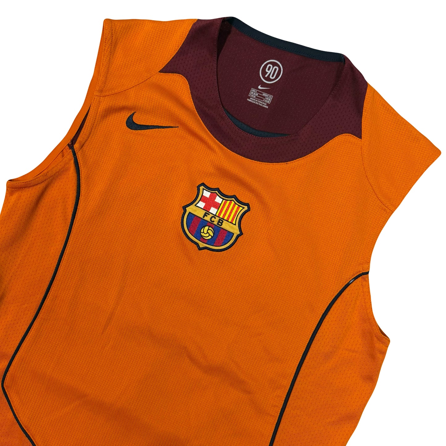 Nike Total 90 Barcelona 2004/05 Vest In Orange (S) | Nike, Orange