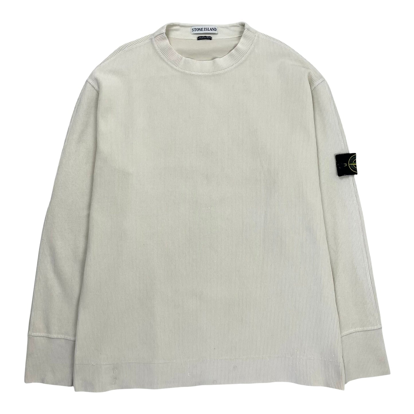 Vintage Stone Island Ribbed Knit, Size XL | O/S, Cream