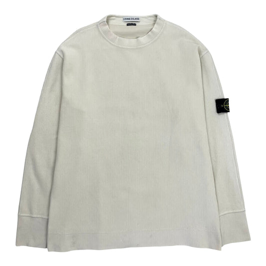 Vintage Stone Island Ribbed Knit, Size XL | O/S, Cream