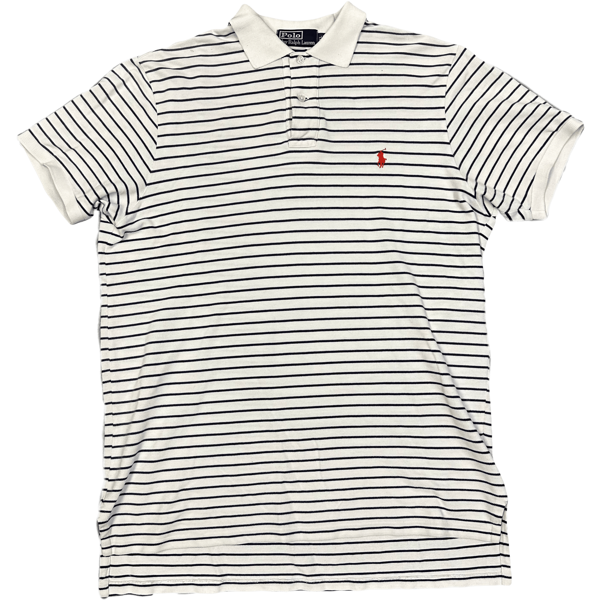 Ralph Lauren Polo In White & Navy ( XL ) - Known Source