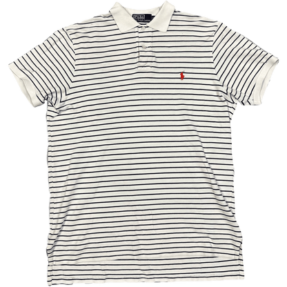 Ralph Lauren Polo In White & Navy ( XL ) - Known Source