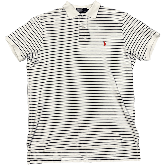 Ralph Lauren Polo In White & Navy ( XL ) - Known Source