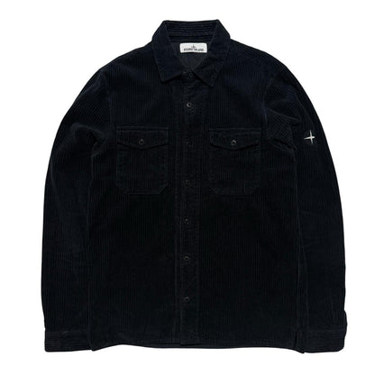 Stone Island Navy Heavy Corduroy Shirt | Medium, Navy