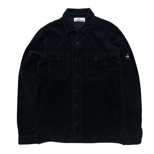 Stone Island Navy Heavy Corduroy Shirt | Medium, Navy
