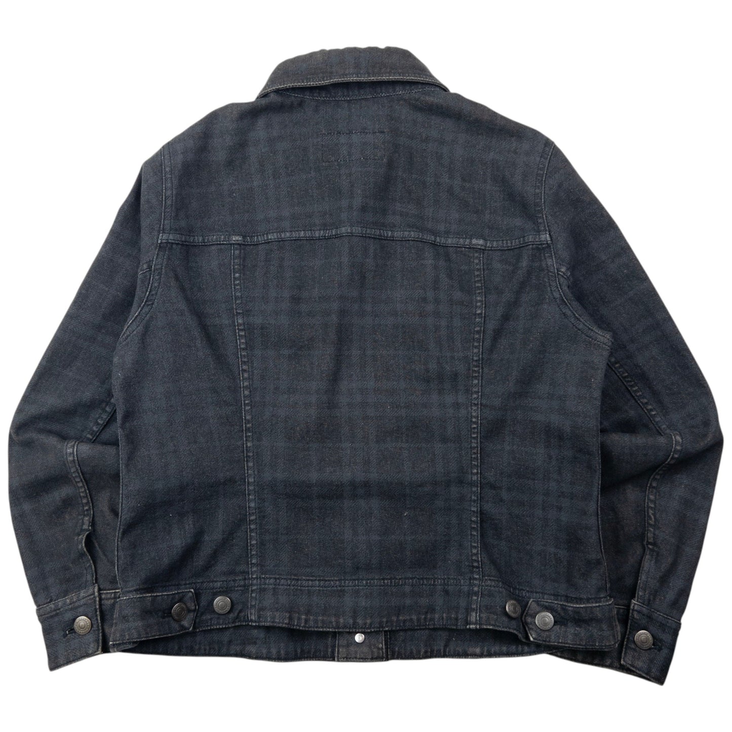 Vintage 2000s Burberry Nova Check Button Up Denim Jacket Womens Size S | Small, Black