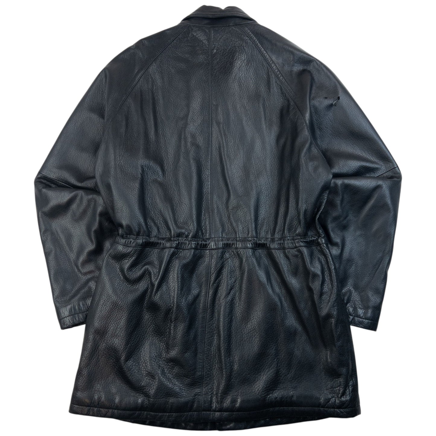 Vintage 2000s Burberry Nova Check Lined Leather Jacket Size M | Medium, Black