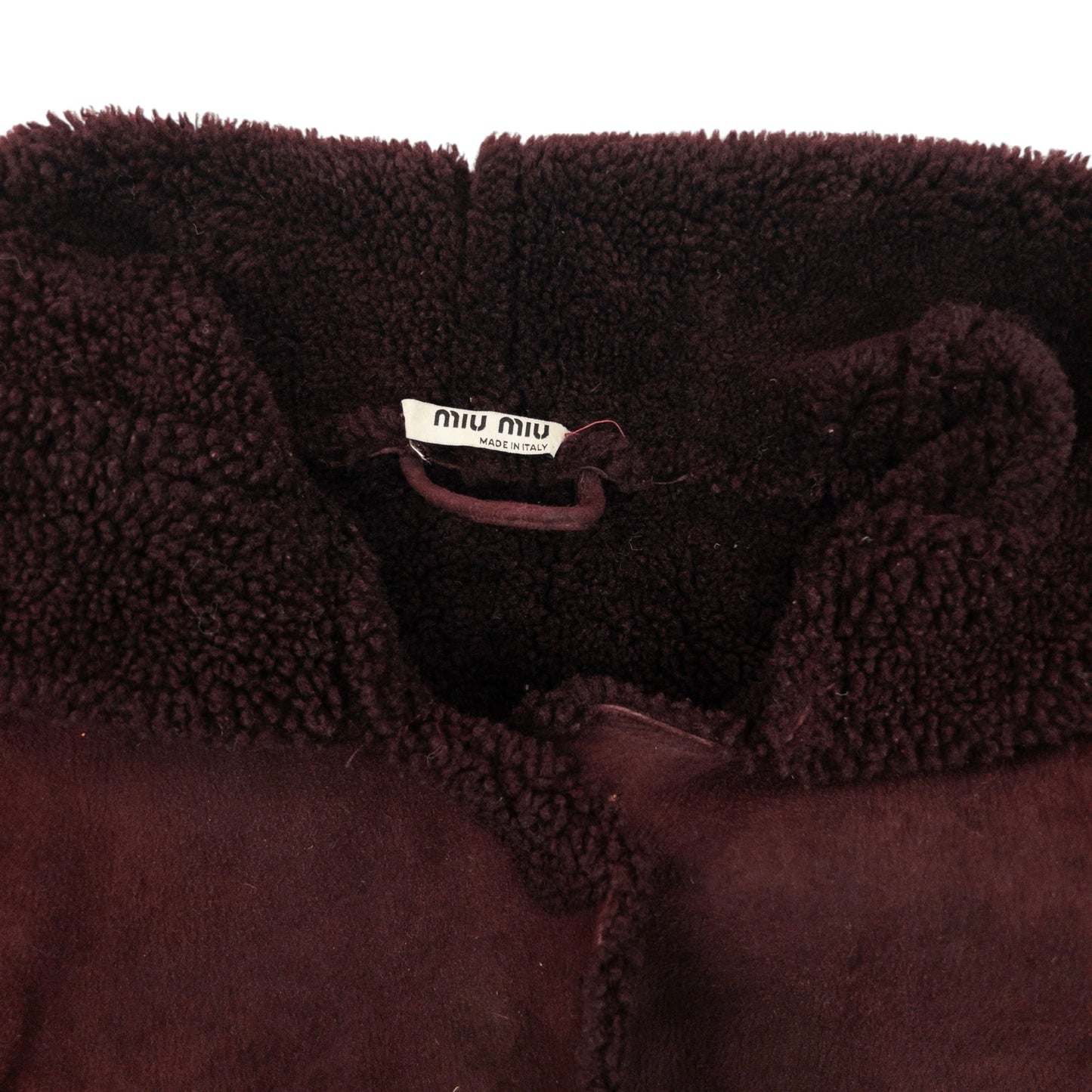 Vintage 2000s Miu Miu Longline Shearling Jacket Womens Size XL | XL, Brown