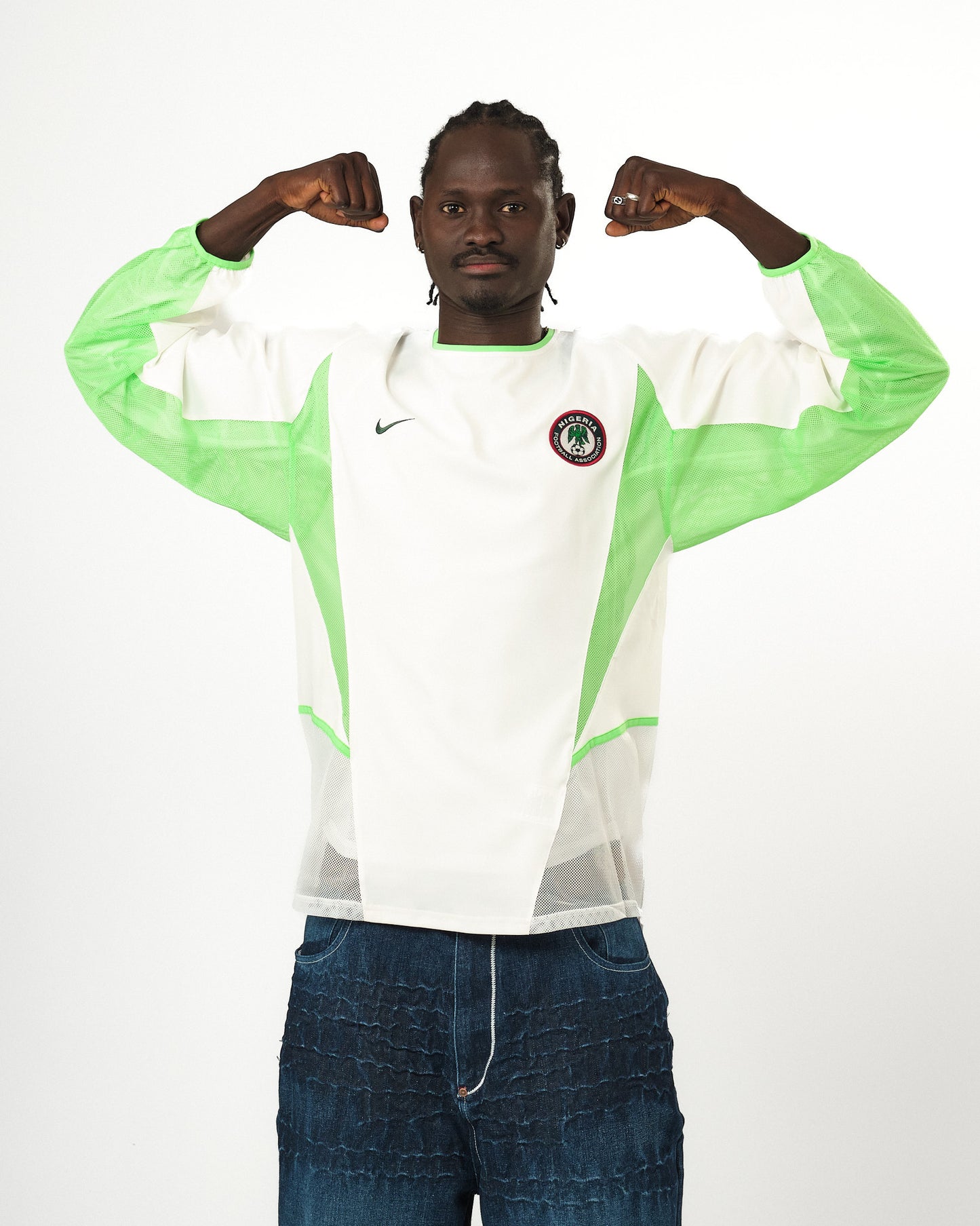 2002-04 Nigeria Player Issue Long Sleeve Nike Shirt (M)