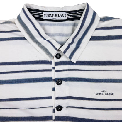 Vintage Stone Island Striped Polo Shirt Size M