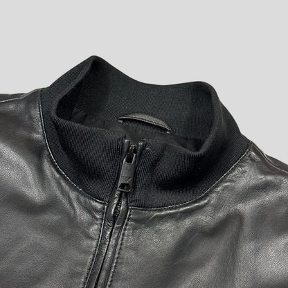 Emporio Armani 2018 Lambs Leather Bomber Jacket - M/L | Default Title, Black