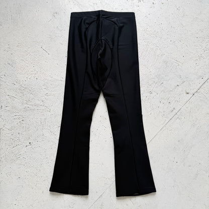 2000s prada sport neoprene panelled flared trousers | O/S, Red