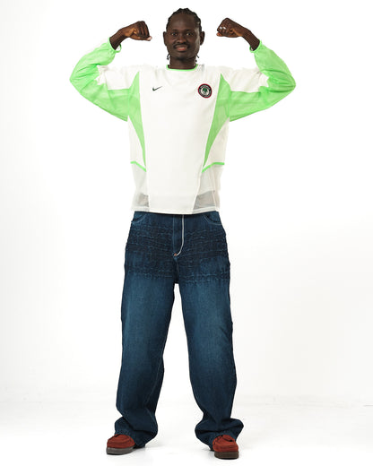 2002-04 Nigeria Player Issue Long Sleeve Nike Shirt (M)