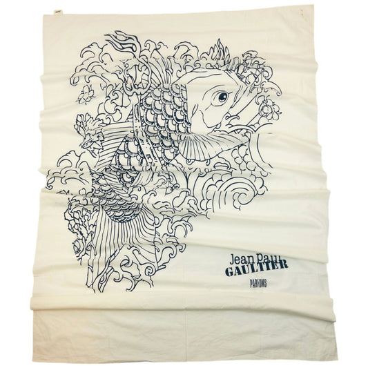 Vintage 2000s Jean Paul Gaultier Koi Fish Scarf | O/S, Blue
