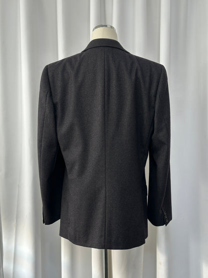 Burberry 1990s Pure Brushed Wool Single Breasted Blazer - 38R/M
