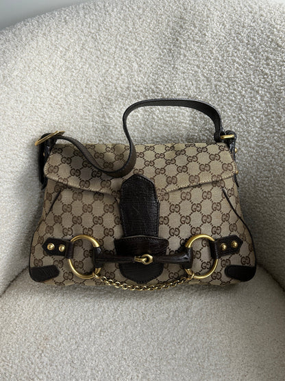 Vintage 90s Gucci Monogram Horsebit 1955 Shoulder Bag | O/S, Multicoloured