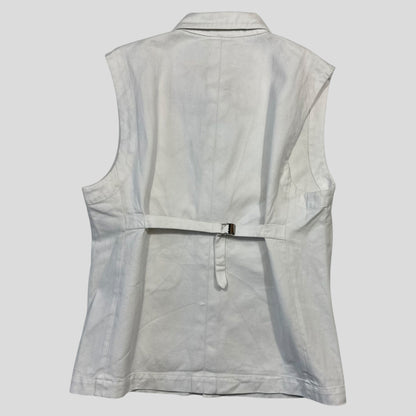 Comme Des Garçons Homme Plus 1994 Cotton Gilet Vest Jacket - M | Default Title, White