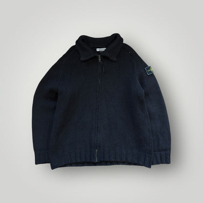 Stone Island AW/98 Heavy Wool Cable Knit Zip Up XL