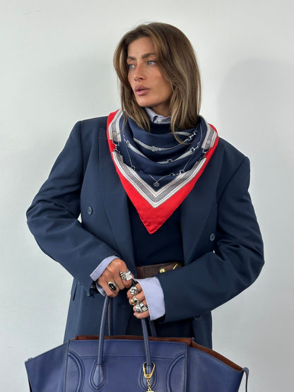 Italian Vintage 1990s Pure Tasmanian Wool Double Breasted Blazer - 42R/XL