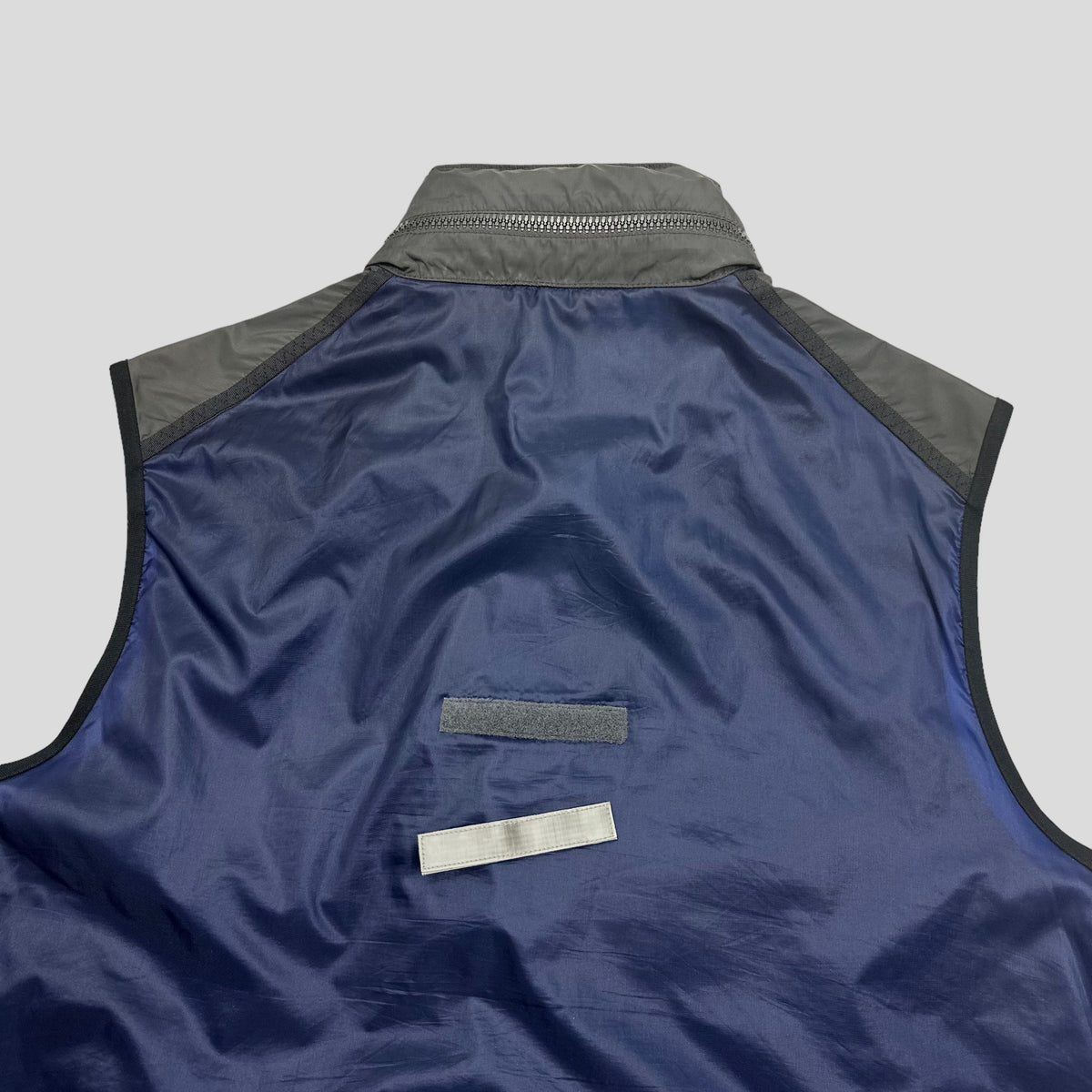 Prada Sport SS00 Gel Seam Convertible Nylon Gilet - IT52 | Large, Grey