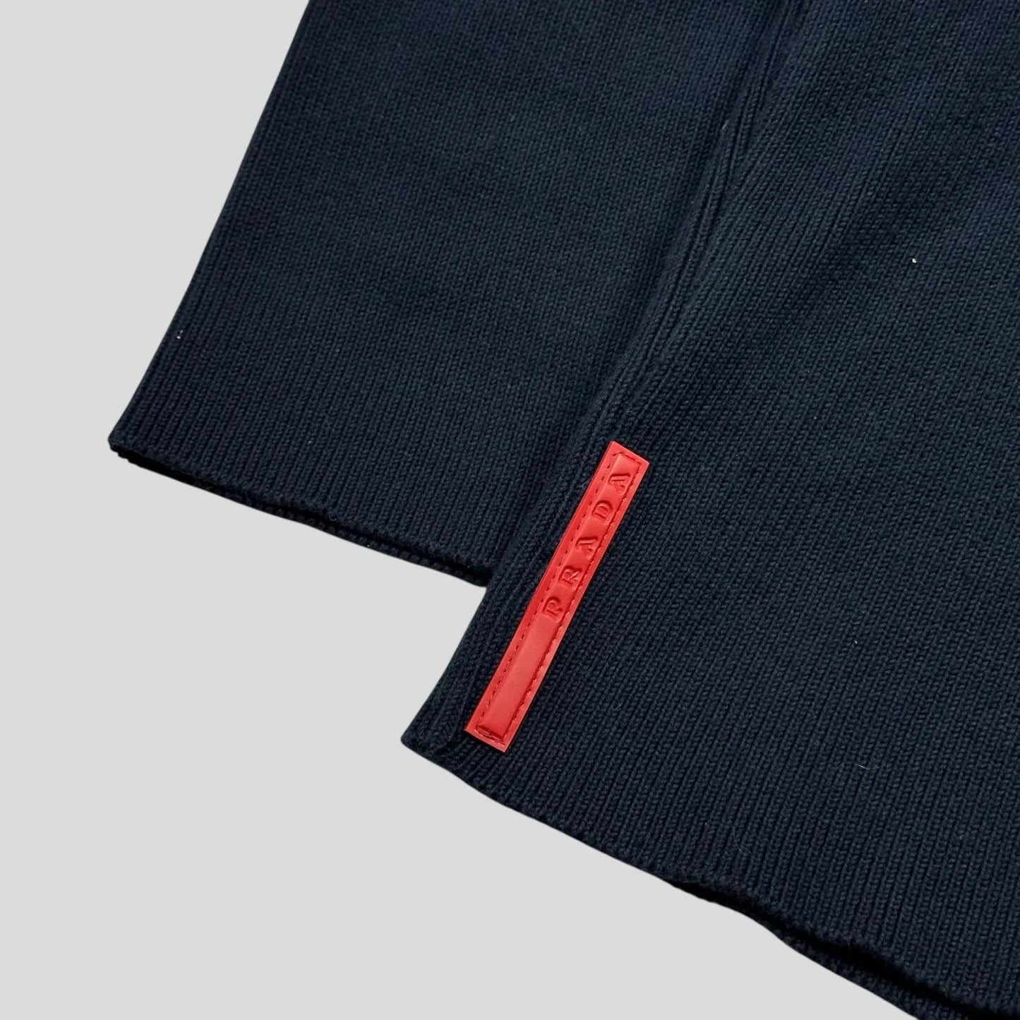 Prada Sport 00’s Nylon Panelled Twin Collar Knit - L