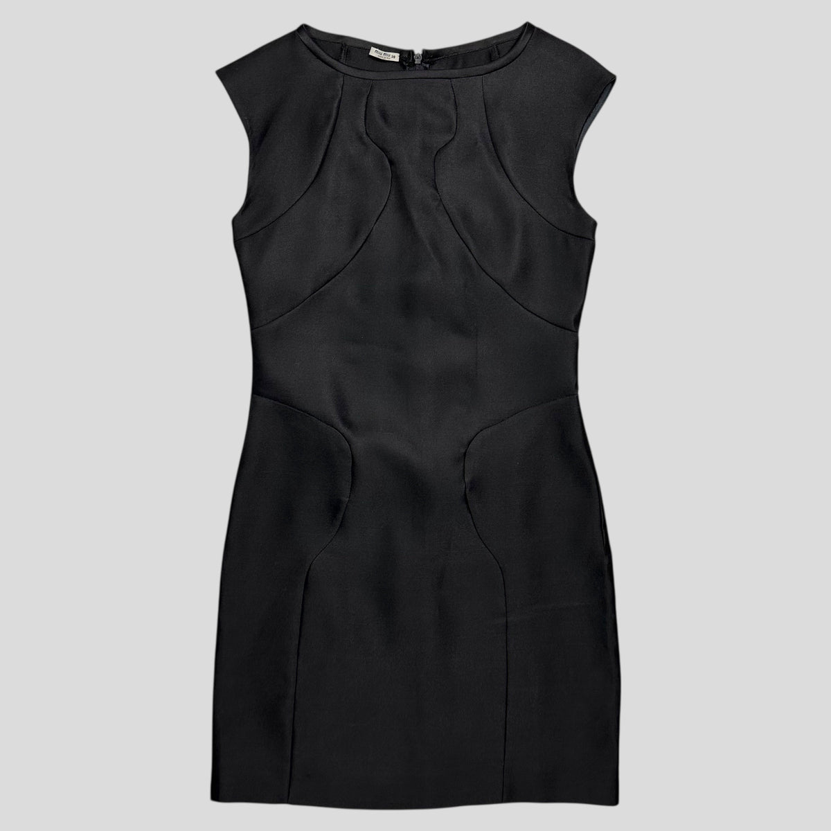 Miu Miu 2008 Silk Technical Panelled Sporty Dress - IT38 (UK8) | Small, Black