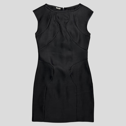 Miu Miu 2008 Silk Technical Panelled Sporty Dress - IT38 (UK8) | Small, Black