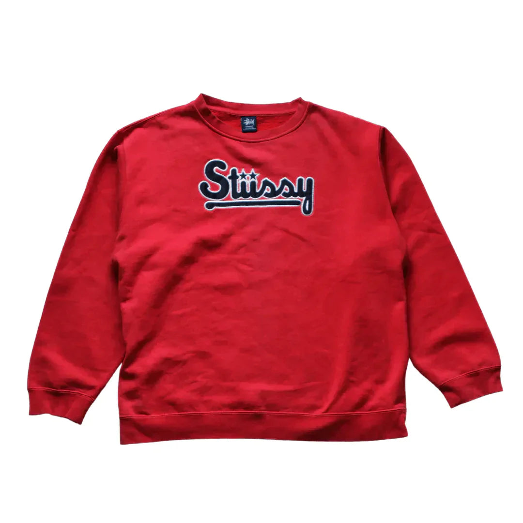 STUSSY STAR SCRIPT SWEAT  (L)  (L)