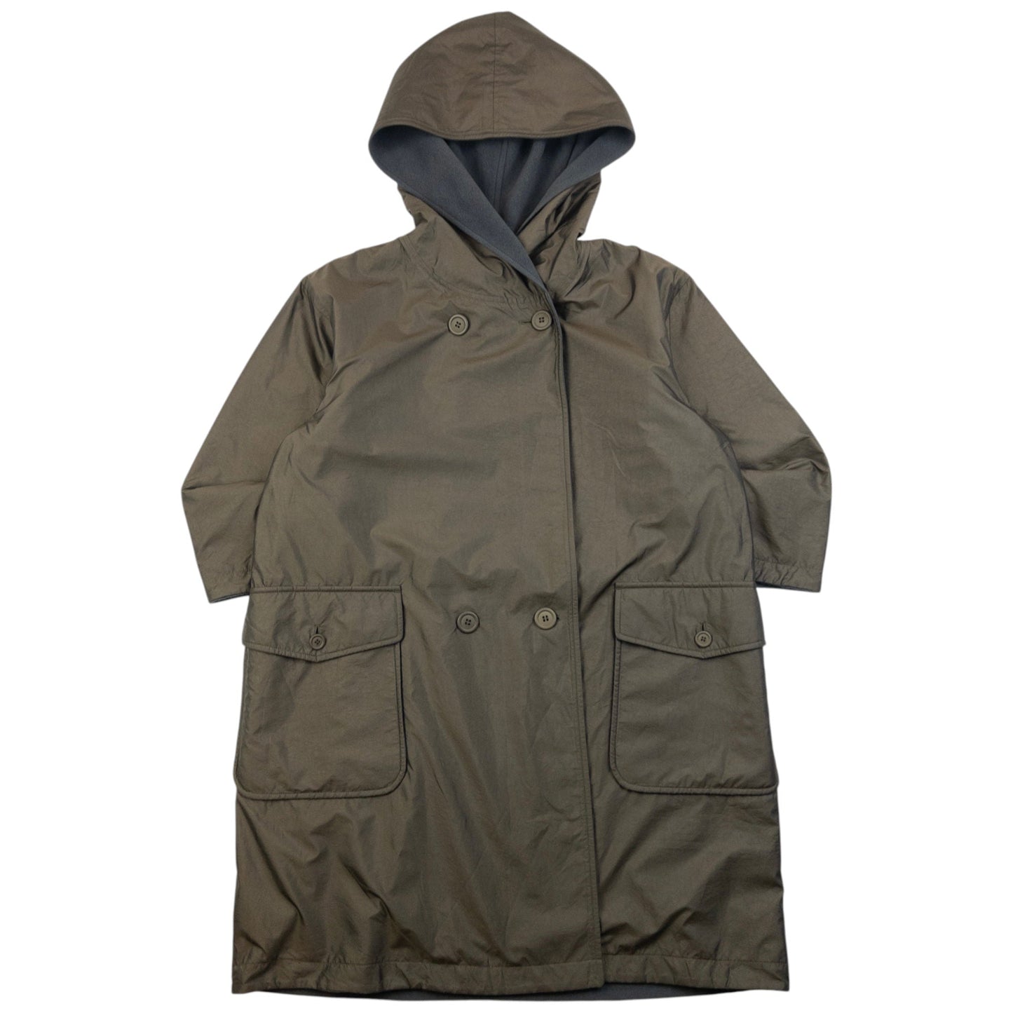 Vintage 2000s Issey Miyake Windcoat Reversible Fleece Rain Jacket Size M | Medium, Grey