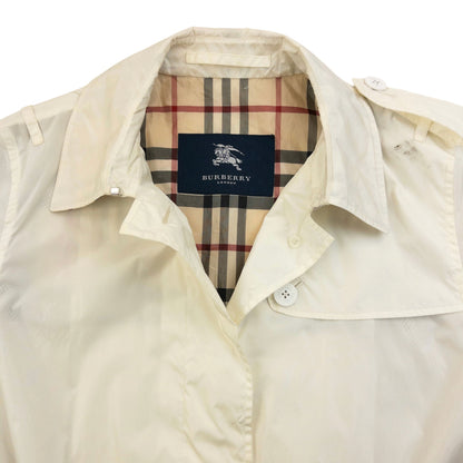 Vintage 2000s Burberry Belt Waist Trench Jacket Womens Size M | Medium, White