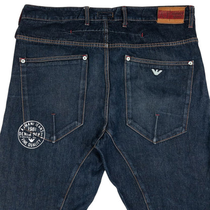 Vintage Armani Jeans Curve Leg Denim Jeans Size W38