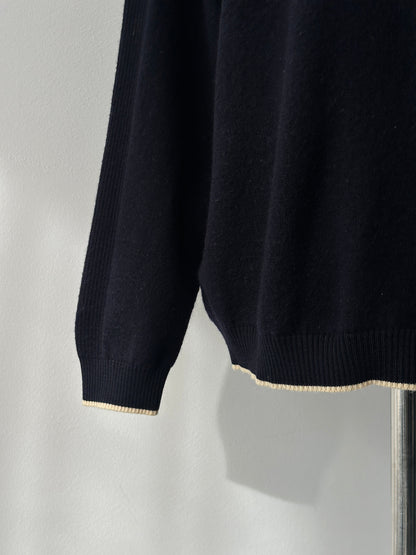 Burberry London 1990s Wool V Neck Knit Jumper - M