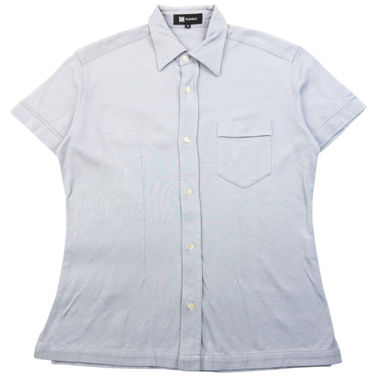 Vintage 2000s Issey Miyake Short Sleeve Button Up Shirt Womens Size M | Medium, Blue