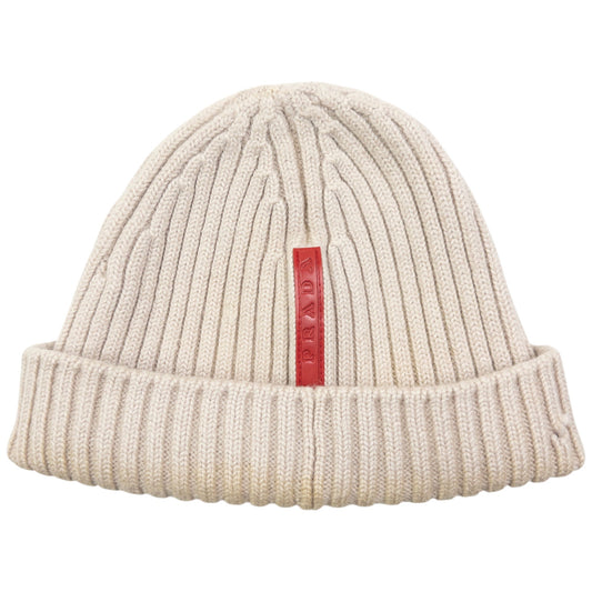 Vintage Prada Sport Ribbed Knit Beanie Hat