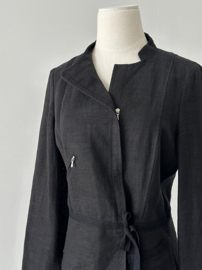 Vintage 1990s Pure Linen Tailored Jacket - S