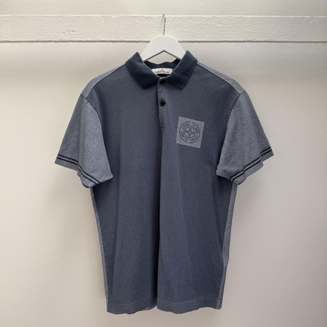 Stone Island Colour Block Polo Shirt (L) | Large, Navy
