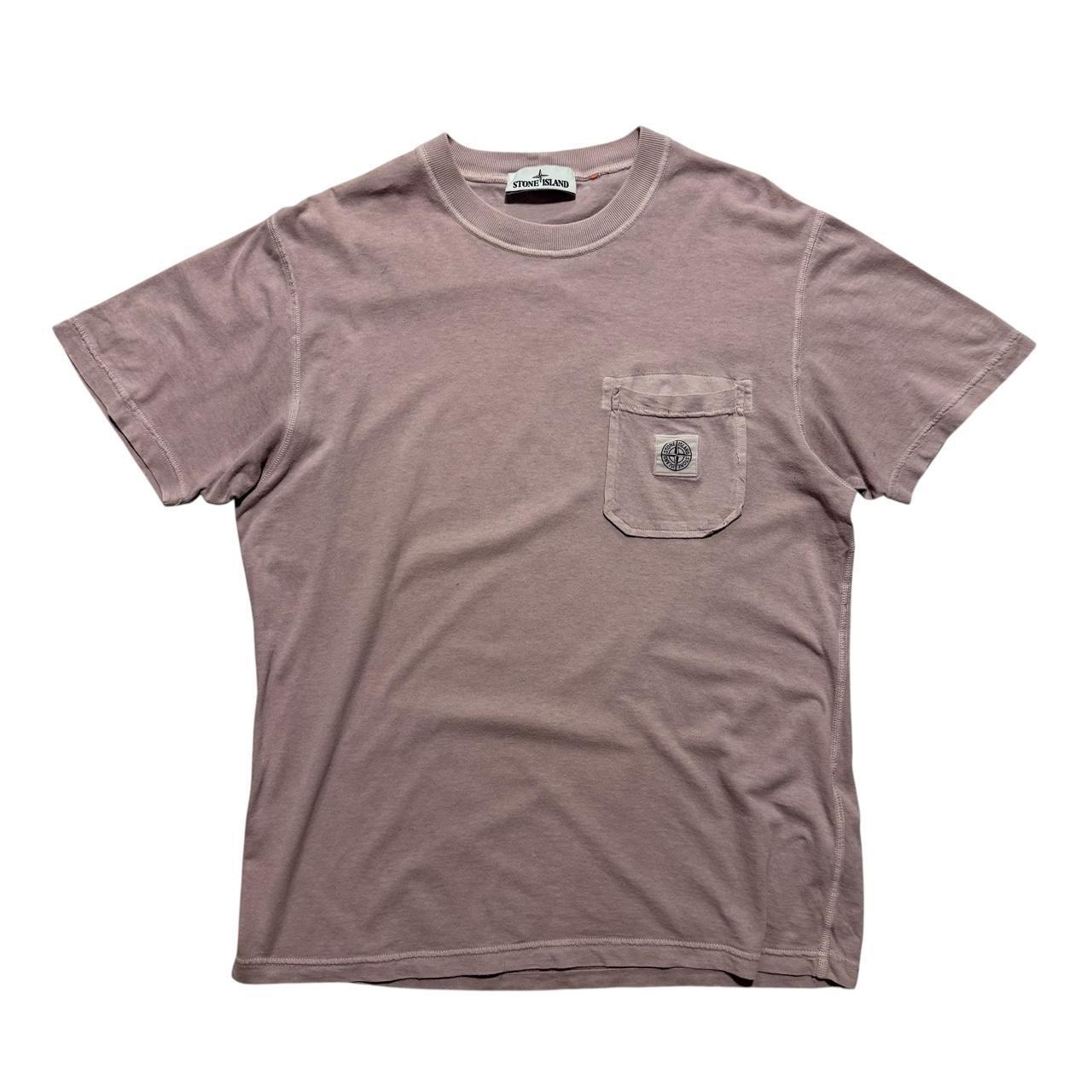 Stone Island Side Pocket T-Shirt | Large, Mauve