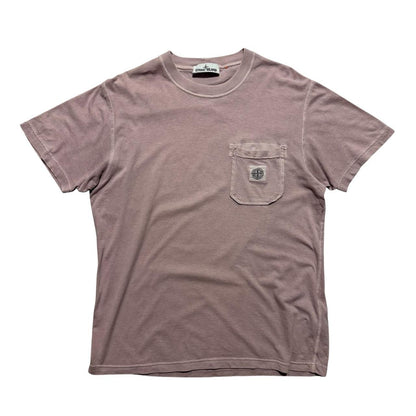 Stone Island Side Pocket T-Shirt | Large, Mauve