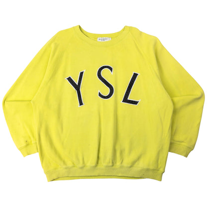 Vintage YSL Yves Saint Laurent Embroidered Sweatshirt Size L