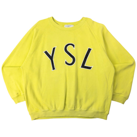 Vintage YSL Yves Saint Laurent Embroidered Sweatshirt Size L