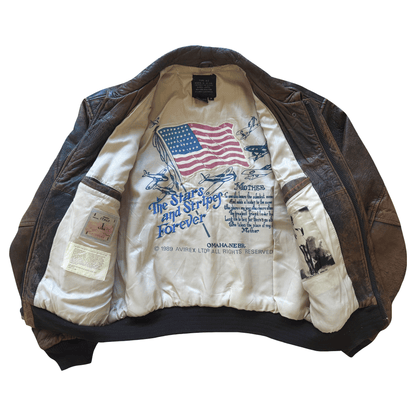 Avirex 1988 Original A2 Leather Flight Jacket - M | Medium, Brown