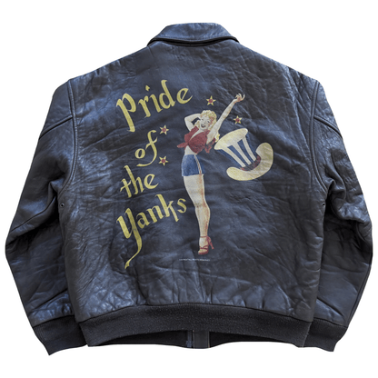 Avirex 'Pride of The Yanks' 90's A2 Leather Flight Jacket - S | S / M, Red